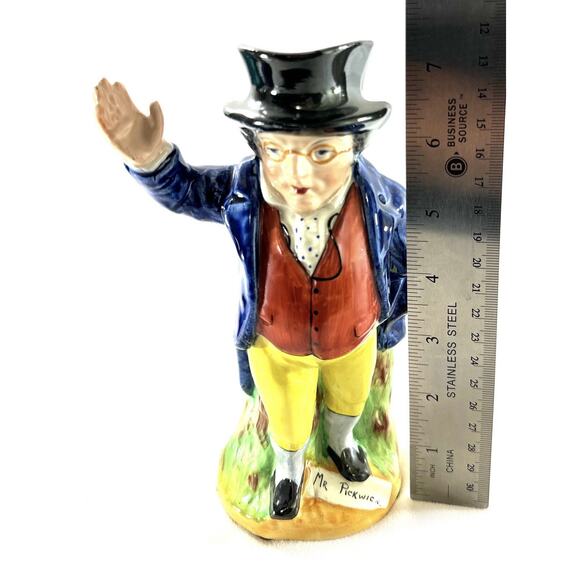 Antique Staffordshire Ware Mr. Pickwick Tall & Skinny Mug 7.25” Tall England - Picture 7 of 8
